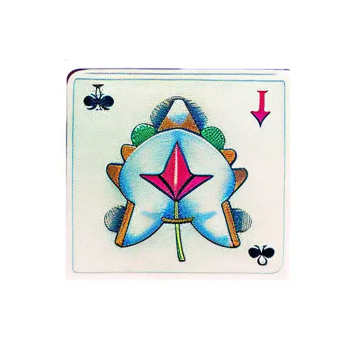 Poker Card With A Four Leaf Clover