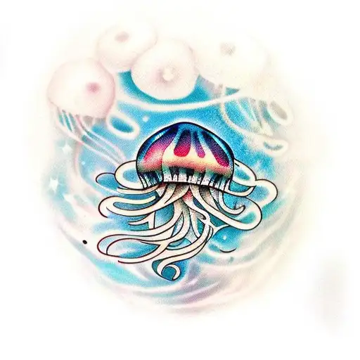 Jellyfish Mixed With Space