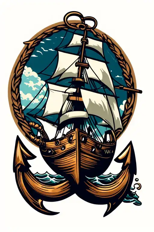 Big Ship Throws An Anchor