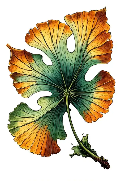 Single Ginkgo Leaf