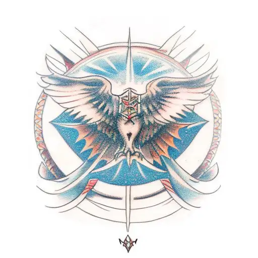 Hugin And Munin Upper Back Symetrical Norse Style