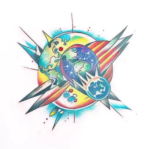 Earth Hands Space Galaxy