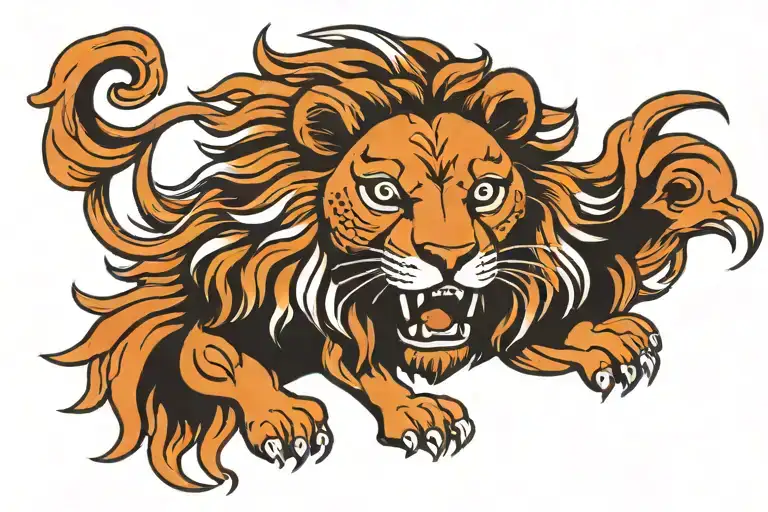 Baby Lion Sun Symbol