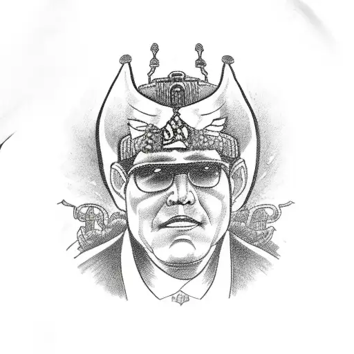 An Intricate Portrait Of The Emperor From Warhammer 40000