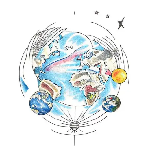 Planet Earth With Plane