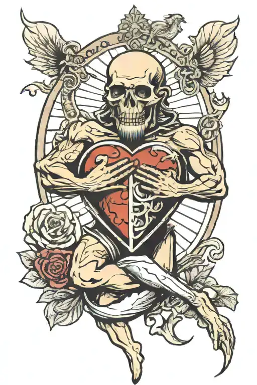 Atlas Holding A Heart And A Word