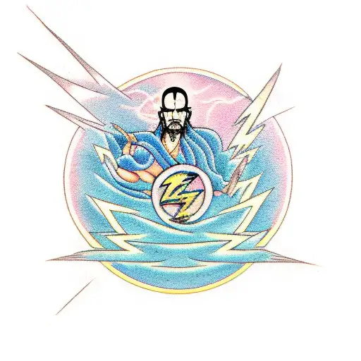 Kai-zen With Lightning Background