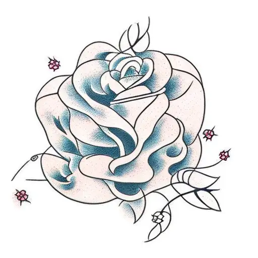 Dark Vines With Thorns Cascading Down To Blooming Flowers