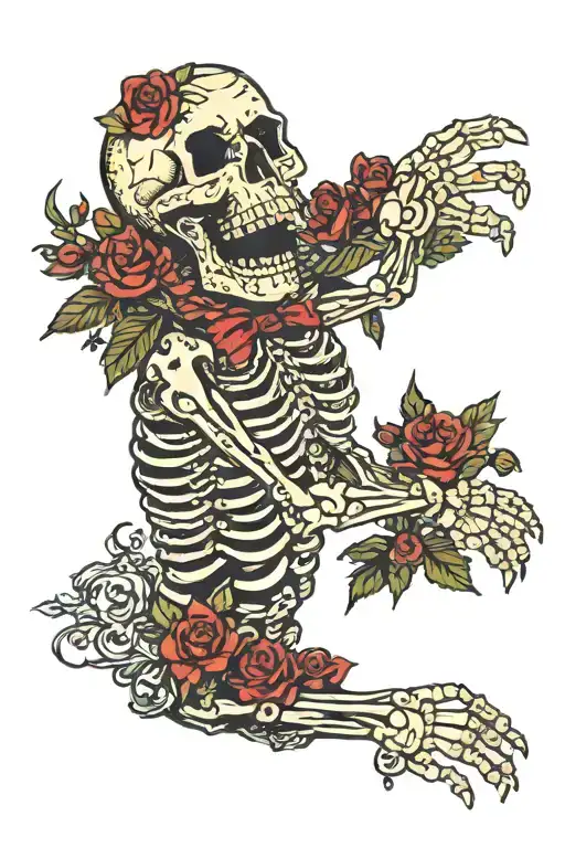 Crying While You're Dancing Skeleton Hand Reaching