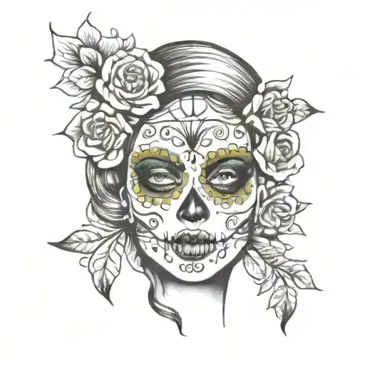 Day Of The Dead Female Face