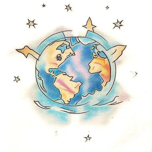 Earth With Crown On Top