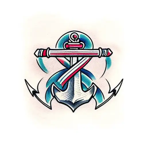 Anchor Going Through A Broken Skull