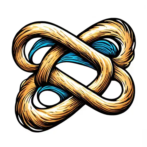 Infinity Symbol With Wave Forming The Shape
