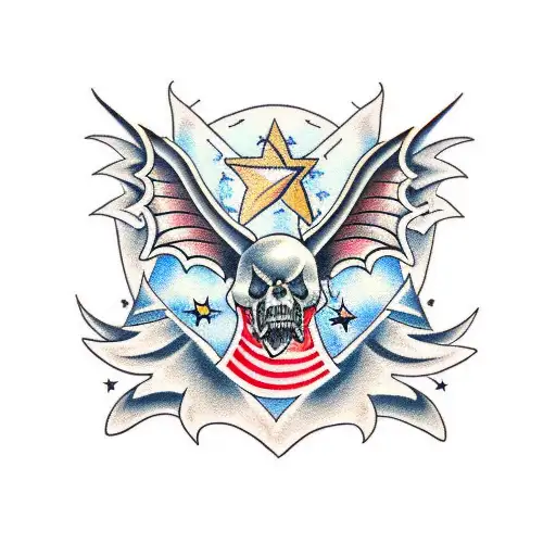 The State Of Massachusetts With Bat Wings