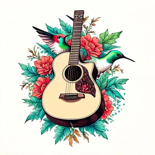 Hummingbird Acoustic Guitar