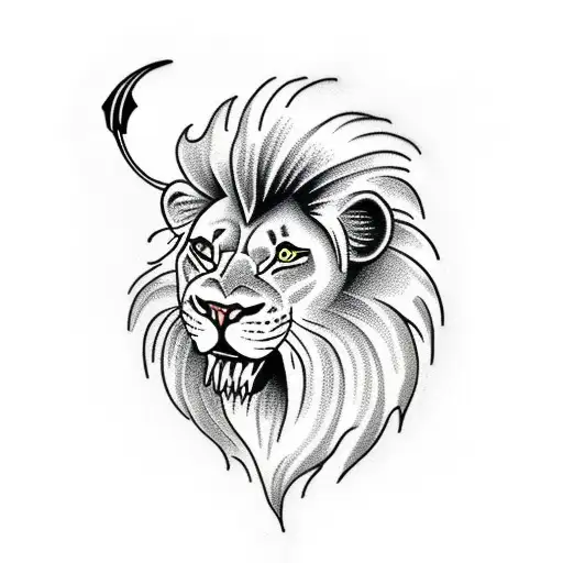 Lion Head Mouth Closed