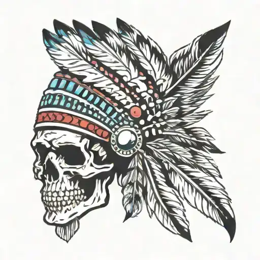 Skull Indian Headdress