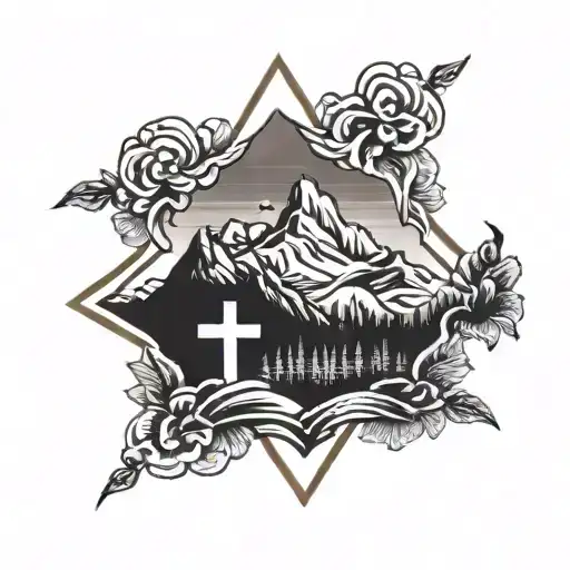 Mountains Incorporate Christian Cross