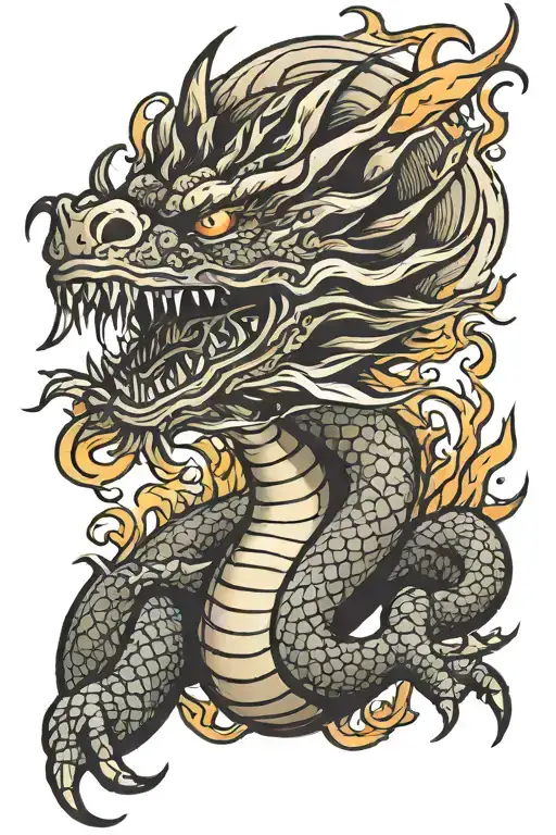 A Dragon Breathing Fire