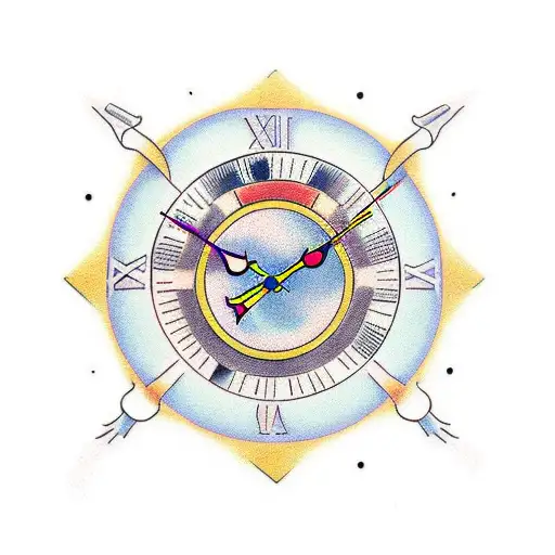 Broken Clock Hourglass