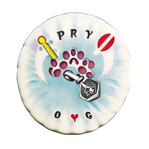 Party Balloon With Dog Paw And House Key