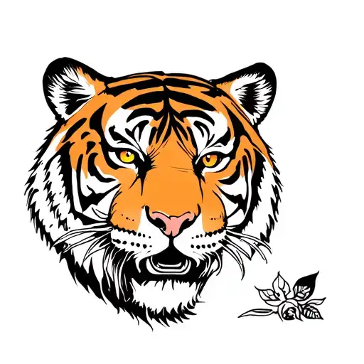 Traditional Tiger Black And White