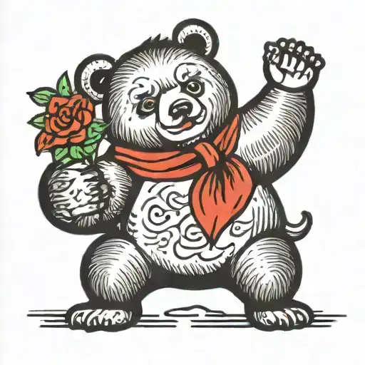 Bear Holding A Child