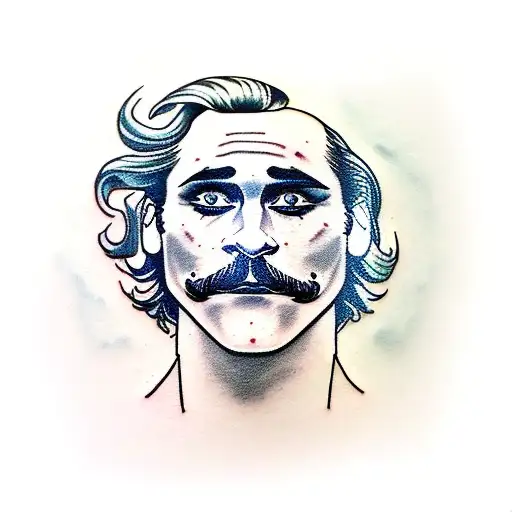 Joaquin Phoenix Half Joker Half Normal Face