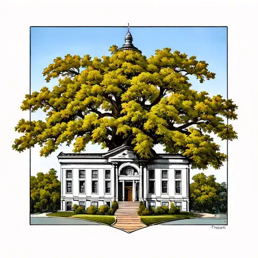 Oak Tree Symbolism Of A Court House