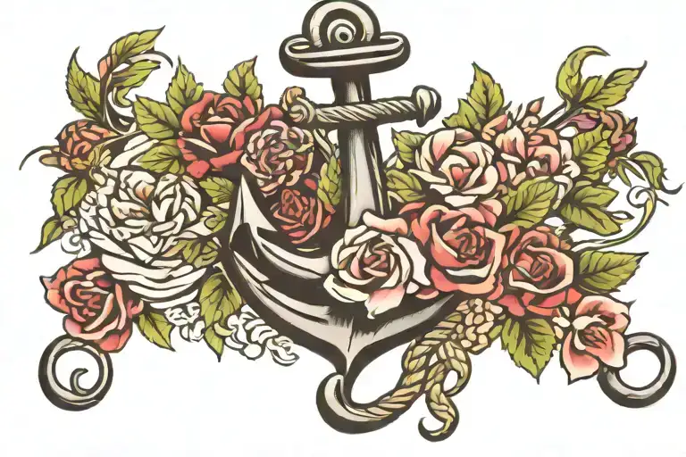 Sailor Anchor Surrounded Buy Flowers