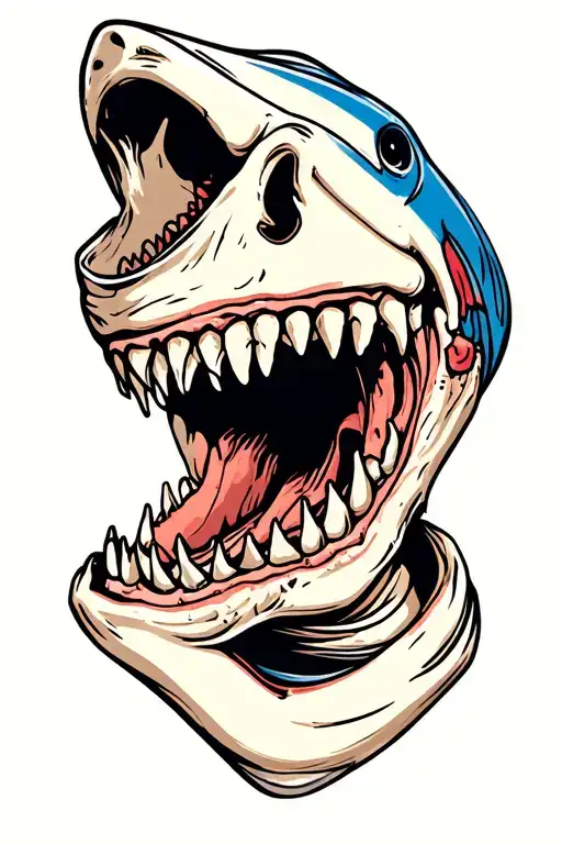 Shark Jaw Skeleton Open