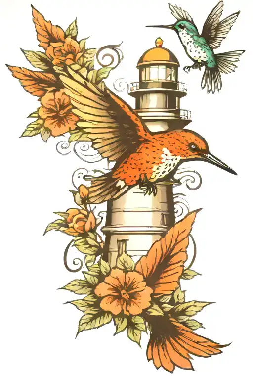 Hummingbird And Lighthouse