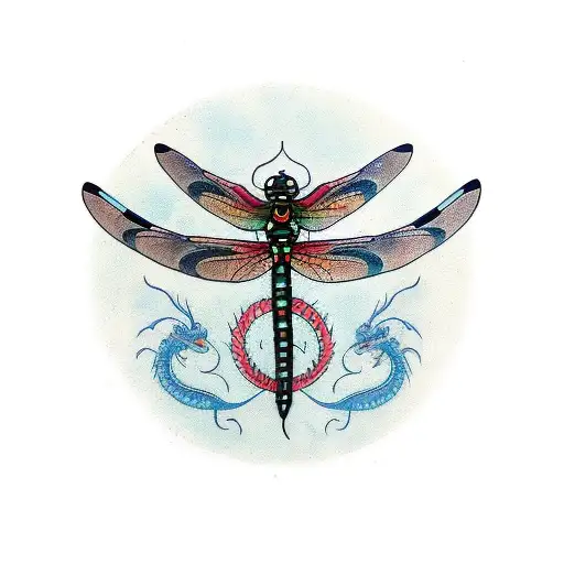 Dragon Fly With Trail