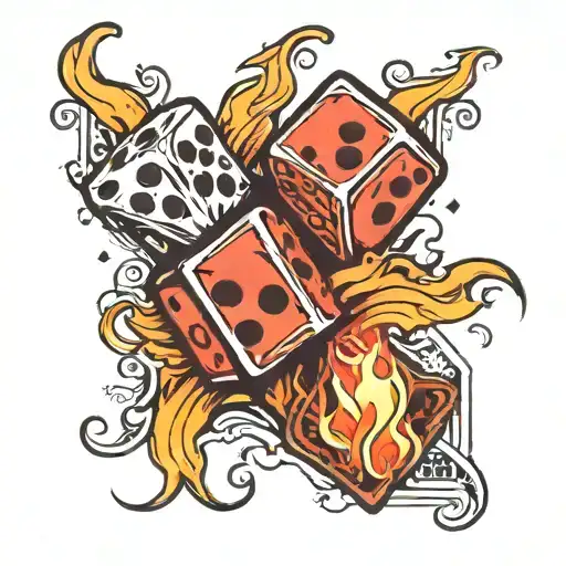 Dice With Flame