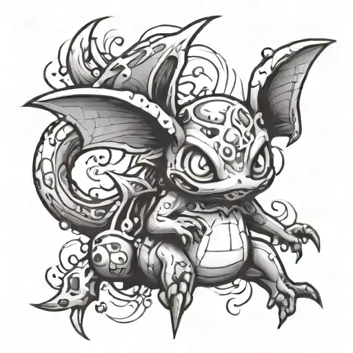 Creepy Pokemon But Only Black And Grey