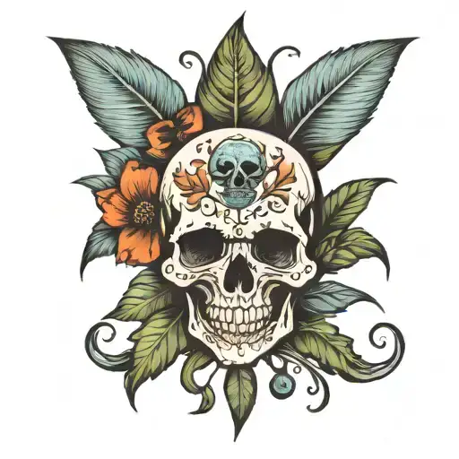Pagan Skull Poisonus Flower