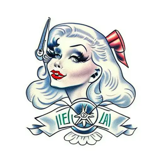 Female Pin Up Barber Shop