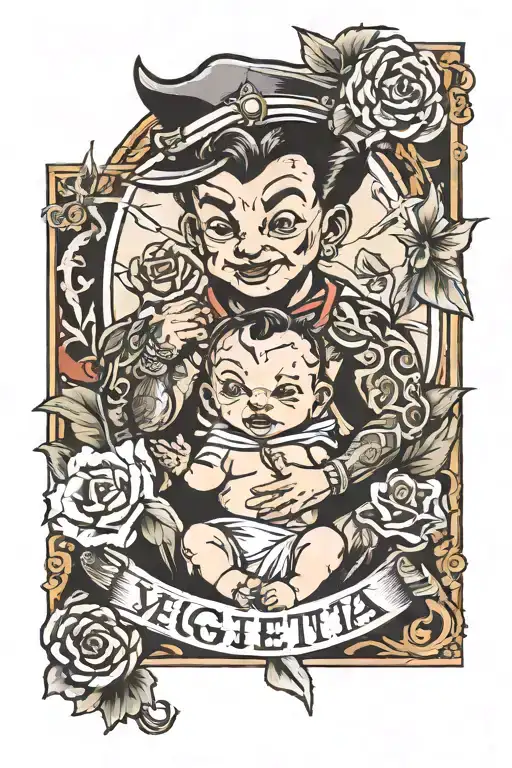Vegueta With Baby Trunks