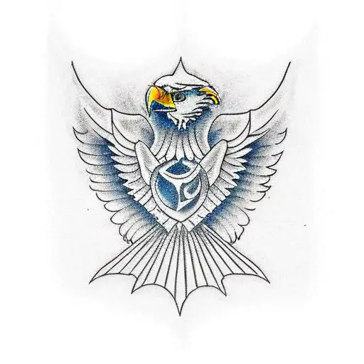 Eagle With Open Wings