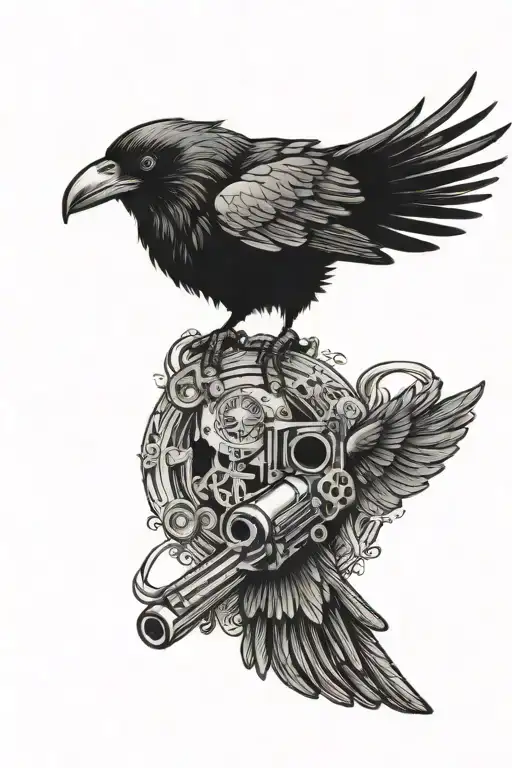 Raven And Gun Morphing