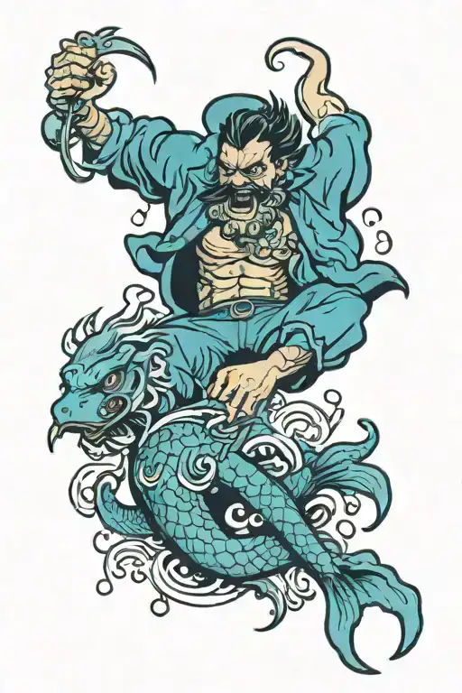 Angry Man Aquarius Pooring Two Flows