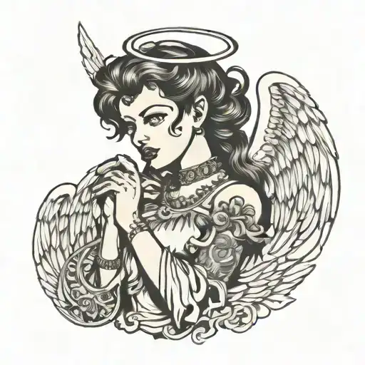 Black And White Punk Angel