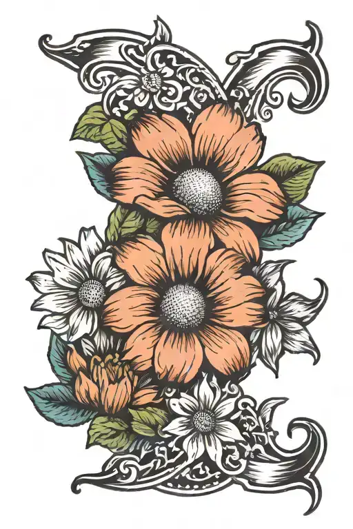 Two Horseshoe Daisies Strength Inspired