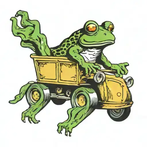Frog Driving Garbage Truck