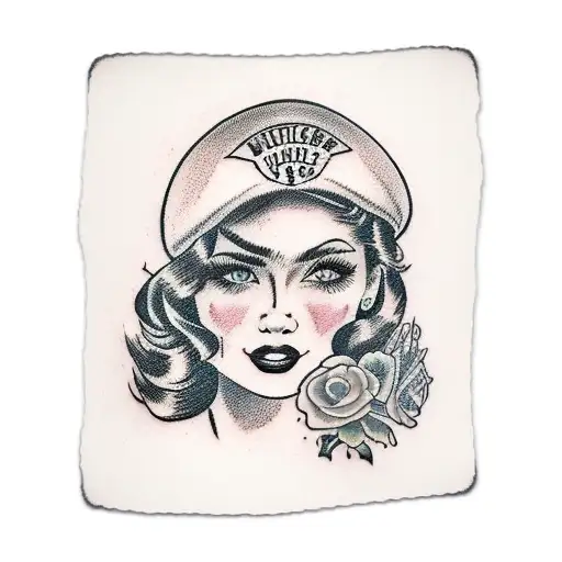 Girl In A Hat With A Gun