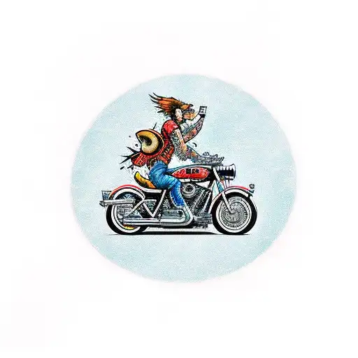 Motorcycle With Beer And Gaming