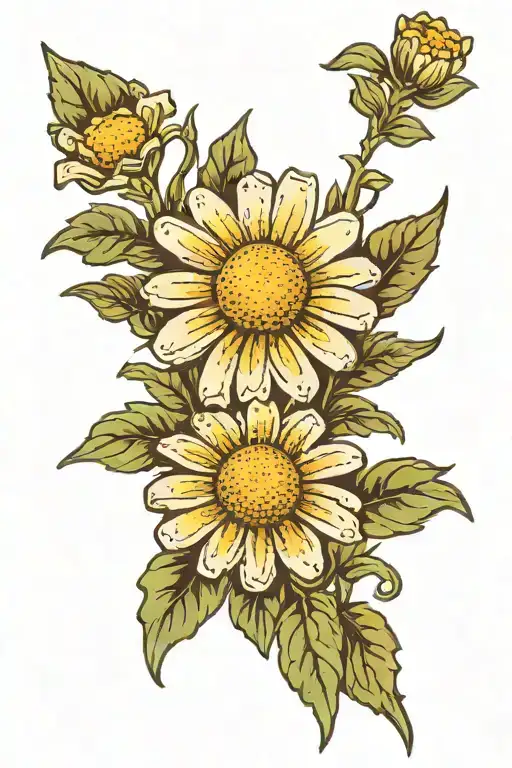 Daisy Growing Out Of Broken Glass