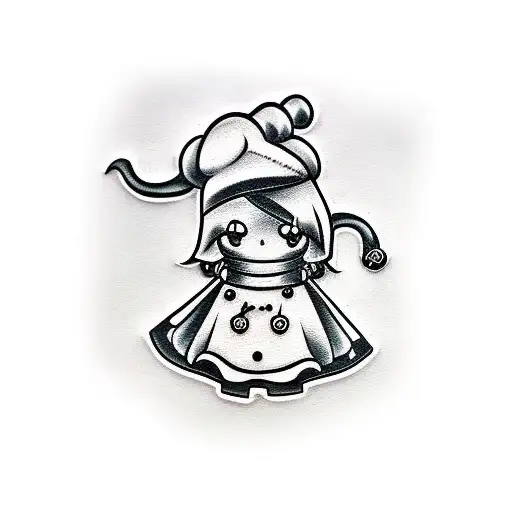 Cute Girl Pink Chef Voodoo Doll