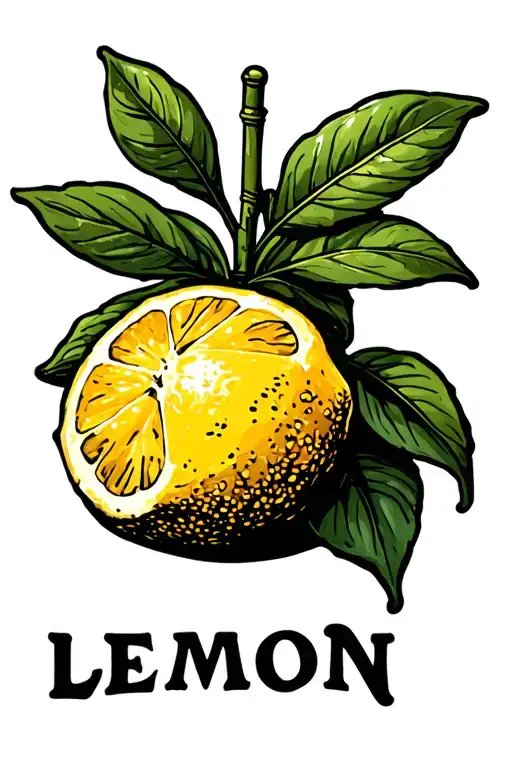 Lemon With Cartoon Style