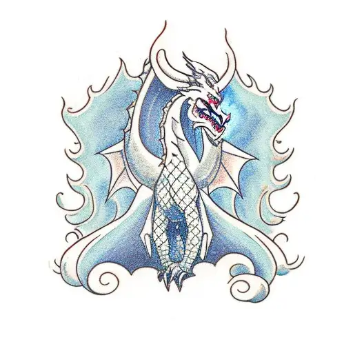 A Majestic Dragon Emerging From A Magical Forest